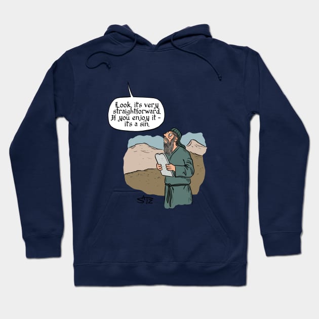 Funny sin cartoon Hoodie by CrowdenSatzCartoons